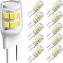 [Pack of 5] G8 Led Bulb3W (20W-25W Halogen Equivalent),G8 GY8.6 Bi-Pin Base, for Under Counter Kitchen Lighting, Under-Cabinet Light, Puck Light Daylight White 6000K10pack