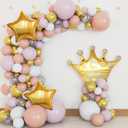 KatchOn, Macaroon Pink and Gold Balloon Set - Pack of 60 | Macaron Balloon Garland Kit with Latex & Foil Balloons | DIY Balloon Kit for Birthday, Baby Shower, Wedding, Party Decorations