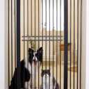 No Pawblems 55" Extra Tall Pet Gate for Cat/Dog, 29-40" Wide Auto Close Tall Dog Gate for Doorways/Hallways, 1.37" Ultra Narrow Spacing, NO Drilling Pressure Mounted, Black