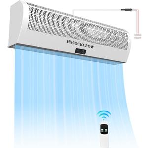 36 Inch Air Curtain for Doors Commercial, 1350CFM/2363FPM Wall Mounted Air Curtain Fan with Magnetic Door Switch, Powerful Indoor Over Door Fan for Restaurant Garage Household Shop, Medium