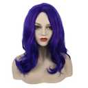 YYUISD Girls Purple Mixed Blue wig Halloween Costume Cosplay Wave Wig