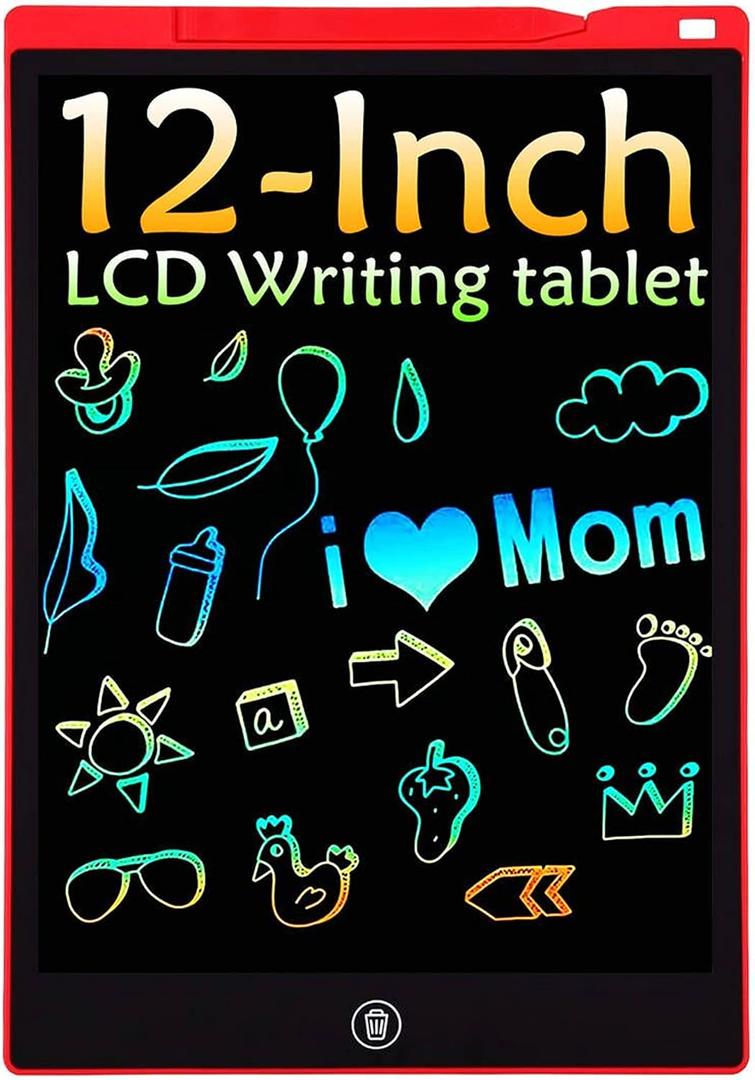 LEYAOYAO LCD Writing Tablet 12Inch Kids Toys Learning Drawing Board Birthday Gifts,Toys for 3-6 Years Old Girl Boy, Drawing Pad & Tablet Toddler Educational Doodle Pad Easter Gifts for Kids (Red)