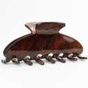 MAORULU 4 Inch Large Glitter Acrylic Hair Claw Clip for Women, Cute Brown Marble French Clip for Thick or Thin Hair, Durable Hair Accessory Gift, Sparkle Molten Amber Big Jaw Banana Clips