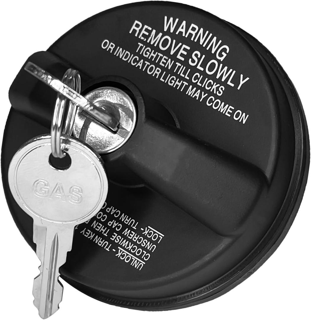 Locking Gas Cap, Replaces OEM# #10504 77300-47020, Plastic Locking Fuel Tank Cap with Keys for 4Runner Tacoma Tundra Acura Honda CRV Infiniti Mazda Nissan Buick Cadillac GMC (1PCS)
