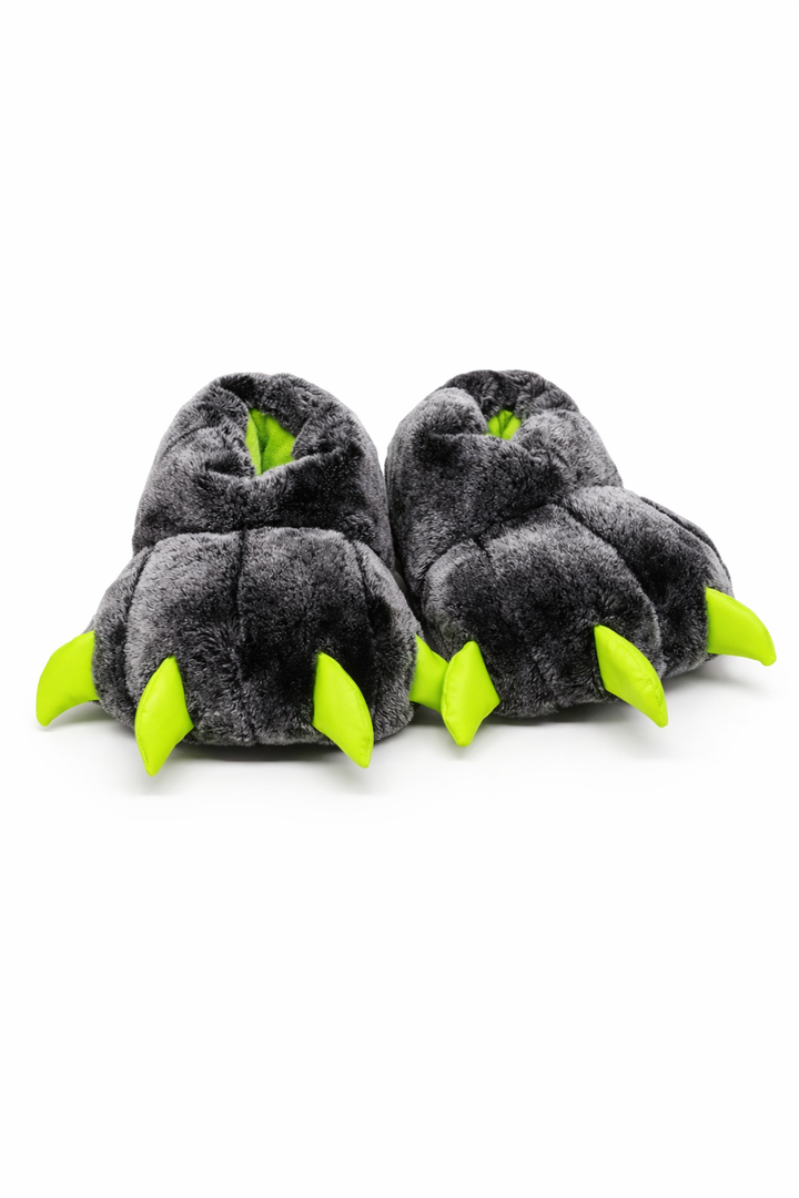 Unisex Soft Monster Claw Slippers Fun Dino Slippers Animal Paw Shoes For Men Women Boy Girl With Home Halloween Party Cosply Costume Footwear, Size 3/4