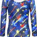 Snowheart Girls Gymnastics Leotards One Piece Sparkle Multicolor Long Sleeve Quick Dry Unitards for Tumbling