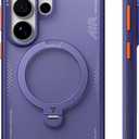 TORRAS Ostand Q3 Air for Samsung Galaxy S26 Ultra Case with 360 Magnetic Stand, Fit for MagSafe, Airbag Cushion, MilGrade Drop Tested, Shockproof Phone Case for S26 Ultra 6.9", Violet Surge