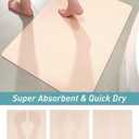 COCOER Bath Mat - Absorbent, Stain Resistant, Non Slip Bath Rug - Quick Dry Bathmat with Rubber Back-24x35 Nude