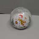 Christmas Decorations Indoor, Snowman Trees Decor Crackle Glass Ball with LED Lights for Home Decor,Home Table Mantel Decor for Christmas Festival, Battery Powered, 3.9"/10cm