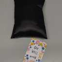 Comfortable Padding Knee Pillow for Side Sleepers Leg Support Pillows Hip Replacement Back Pain Relief Pressure Off After Surgery Between Thighs Joints Side Sleeping Men Women, Satin Black