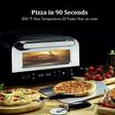 Electric Pizza Oven – 6 Programs, Max 840°F, Suitable for 12 inch Pizzas, 5-in-1 Multifunction: Pizza, Bake, Proof, Broil, and Warm – Includes Pizza Stone and Pizza Peel, Large