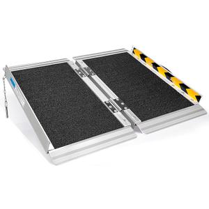 Portable Wheelchair Ramp 2Ft, Heavy-Duty Ramps for Wheelchairs for Home(800LBS), Non-Slip Folding Aluminum Wheelchair Ramps for Home Steps, Stairs, Threshold (Useing Height 2-6inch)