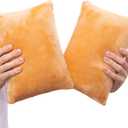 2 Pack Small Pillow, Memory Foam Mini Pillow 11 X 7 Inches for Travel, Sleeping, Nap and Neck, Knee, Lumbar Support, Tiny Cushion for Pet, Dogs (Camel)