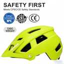 Mountain Bike Helmet Adult Men Women - Ultra Comfort, Super Lightweight Bicycle Helmets, MTB Cycling Gear Biking Accessories with Adjustable Fit & Removable Sun Visor, L