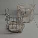 Pack of 3 Wire storage Basket with Liner (Grey)