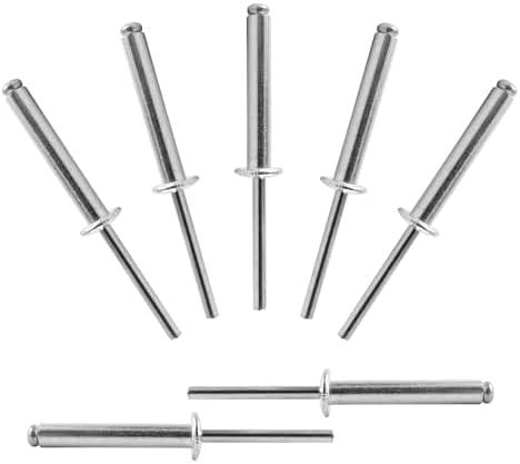 ALLCLEAN 100 Pcs 3/16" x 1-3/16" Aluminum Blind Rivets,4.8 x 30mm Pop Rivets,Aluminum Grip and Steel Mandrel