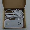 Flat Plug Extension Cord 5 FT, TESSAN Surge Protector Power Strip with 4 AC Outlets 1 USB C and 2 USB A Ports, 900 Joules Protection, Multiple Wall Outlet Extender Suitable for Home Office Dorm (5 FT, Gray)