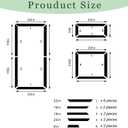 Peel and Stick Door Moulding Kit, Self-Adhesive Pre-Assembled Door Panel Trim for Wall Mirror Window Frame Decor (Top 22"x36" Middle 22"x6" Bottom 22"x20")