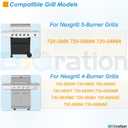 Replacement Parts Kit for Nexgrill 5-Burner 720-0888 720-0888N 720-0888A, 4-Burner 720-0830H 720-0830, Cooking Grate, Grill Heat Shield and Burner Kit for Nexgrill Replacement Parts