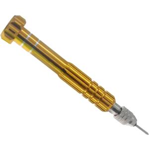 Stainless Steel Badminton Racket Awl Straight Stringing Tool Badminton Racquet Eyelets Grommets Remover Stringers Tools (Yellow)