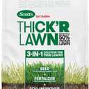 Scotts Turf Builder Thick'R Lawn Sun & Shade - 3 in 1 Lawn Fertilizer, Seed, & Soil Improver for a Thicker, Greener Lawn, Seeds up to 4,000 sq. ft., 40 lb.