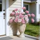 INXUGAO 6Pcs Artificial Flowers Fake Roses for Outdoor, 28" Long Stem Silk Roses for Wedding Indoor Outside Party Decor, Realistic Faux Bouquet for Tall Vase Planter (Pink)