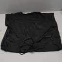 Womens Summer Dress Lantern Sleeve Square Neck Tie Front A-Line Double Layer Hem Mini Dresses L Black