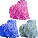 3 Packs Workout Gym Biker Shorts Women, High Waisted Tummy Control Yoga Shorts for Women Running Gym and Workout (L)