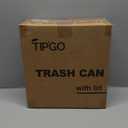 TIPGO Slim Bathroom Trash Can with Lid Soft Close, Step Pedal, 6 Liter / 1.6 Gallon Stainless Steel Trash Bin, Small Garbage Cans for Bedroom, Office, Kitchen (Matte Black)