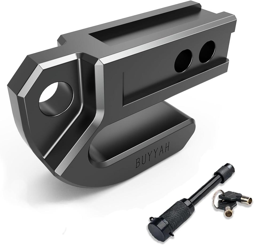 Tow Hitch Slider with Lock Pin & Trailer Hook Protection, 45000 lbs Capacity, Includes 3M Tow Strap, Tow Bag, 2 Tow Rings, Fits 2" Hitch Receiver, CNC Machined for Pickups, SUVs,Towing,Recovery