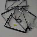 6-Pack Closet Rod Bracket, 10.8x10.8Inch Closet Shelf Brackets Heavy Duty Wall Mounted, Matte Black Steel Closet Rod Support Brackets Holder, 300 Lbs Load Capacity with Anchors Screws