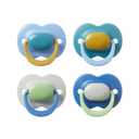 Tommee Tippee Ultimate Fit Pacifiers, 18-36 Months, Extra Air Holes, Symmetrical Nipple and Shield, 100% BPA Free Silicone, Dishwasher and Sterilizer Safe, Blue and Green, Pack of 4