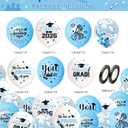 75Pcs Light Blue Graduation Balloons Decorations Class of 2026 Graduation Party Supplies with Grad Balloon Ribbons for Grad Party Decoration