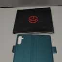 for Samsung Galaxy S25 Case Wallet with RFID Blocking Card Holder, PU Leather Kickstand Protective Flip Phone Cover Fit for Galaxy S25 6.2", Bluish Green