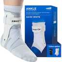 Zamst A2-DX White Ankle Brace for Sports - Breathable Sports Ankle Support for Men and Women with Guard Stabilizers for High-Grade Ankle Sprain - Left, Small