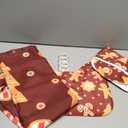 4PCS Shower Curtain with Bathroom Sets and Rugs Decor Christmas Cookies Gingerbread Shower Curtain Sets with Non-Slip Rug Toilet Lid Cover U-Shaped Mat with Hooks 72"x72"