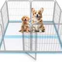 FXW XXL Puppy Pee Pads for Dogs 51x29 inch 20 Count, 5 Layer Super Absorbent & Leak Proof-Thickened Disposable Potty Training Pad, Fits 24" H 6/8 Panel FXW Playpen-Blue (Playpen not Included)