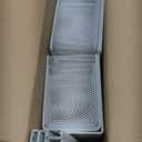 Over The Door Organizer, 8-tier Metal Door Organizer Hanging with Adjustable Baskets, Behind The Door Storage for Bedroom Closet Bathroom Pantry Cabinet Kitchen, White