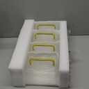 4 Pack 2 Liter/68 oz Square Glass Pitcher with Lid, Classic Stripes Water Pitchers with Handle for Fridge, Large Jug for Iced Tea, Coffee, Borosilicate Glass Carafe for Hot/Cold Brew Drink, Gold