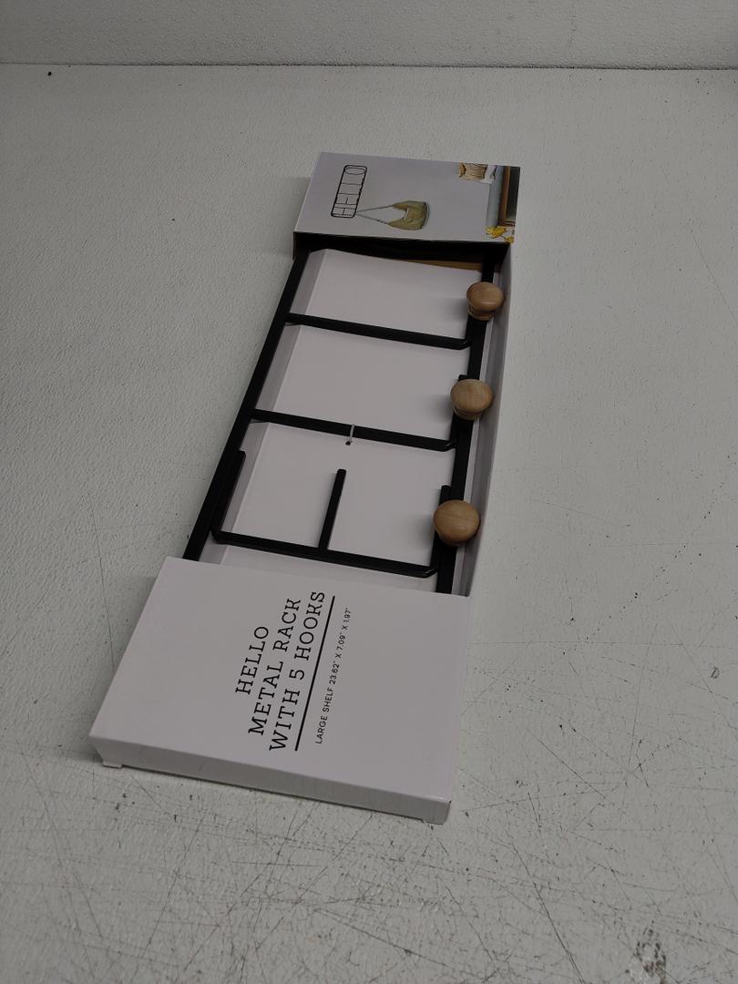Hello Metal Rack With 5 Hooks