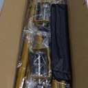 Over The Table Rod Stand with Clamps Adjustable 31"-110'' Length 31"-64" Height Gold Table Balloon Arch Stand with Storage Bag, For Halloween Christmas Party Wedding Anniversary Decoration