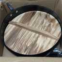 Carbon Steel Wok Pan, 11" Woks & Stir-Fry Pans with Wooden Lid Cookwares, Nonstick Wok Flat Bottom Small Handmade Chinese Wok For for All Stoves