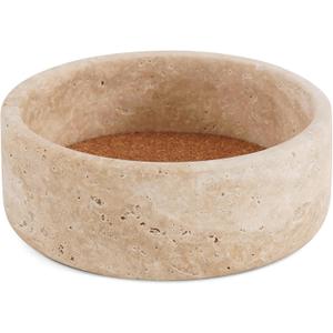 Radicaln Marble Coasters 5.5" Inches Travertine Bottle Coasters for Countertop, Ideal Absorbent Cork Holder for Champagne Bottles