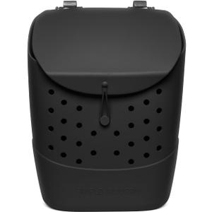 Simple Modern Getaway Backpack | Waterproof Material EVA Bag with Zipper Pocket for Beach, Pool, Boat, Travel | Durable and Lightweight | 23L | Midnight Black (Adult Large)