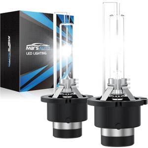 Marsauto D2S D2R HID Bulbs, 85122 66240 66040 66240 HID Xenon Bulbs, 35W D2S 6000K Cold White, Up to 350% Brightness, Pack of 2, D2S 6000K