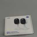 2K Cameras for Home Security-Outdoor/Indoor Camera for Dog/Cat/Pet/Nanny/Baby/Elderly, Color Night Vision, White Light, Siren, 24/7 SD Recordings, Works with Alexa, Plug in (C1-White-2pack-2.4G)