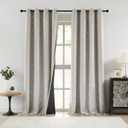 ZJDECOR Grey Full Blackout Window Curtain Panels with Gold Geo Moroccan Metallic Printed Pattern,Modern Grommet Drapes for Bedroom,Thermal Insulated Window Treatment,52" Wx84 L(Pack of 2),Grey/Gold