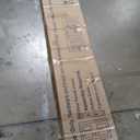 SmartStandard 24in x 84in Double Glass Sliding Barn Door with 5FT Bypass Sliding Barn Door Hardware Kit, 5-Panel Frosted Glass,Waterproof, Save Space, Easy Install, Fit 36"-40" Openning, White