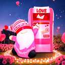 KOOY 4FT Height Mothers Day Inflatables Outdoor Decorations Blow Up Gnome Yard Decorations with Light for Valentine's Day Gift Engagement Wedding Anniversary Party Yard Dcor