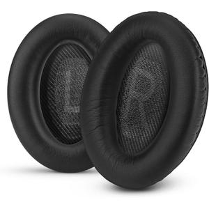 Replacement Earpads for Bose QuietComfort 35 (QC35) & 35 II (QC35 ii) Headphones, With Memory Foam, Leather & Added Thickness for Better Comfort & Noise Isolation